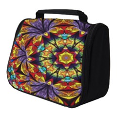 Flowers Kaleidoscope Art Pattern Full Print Travel Pouch (small)