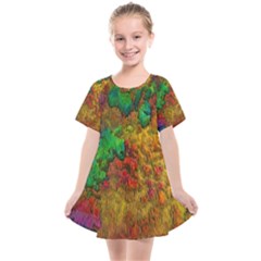 Background Color Template Abstrac Kids  Smock Dress