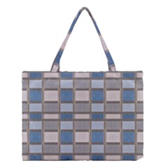 Abstract Seamless Fabric Blue Medium Tote Bag by Wegoenart