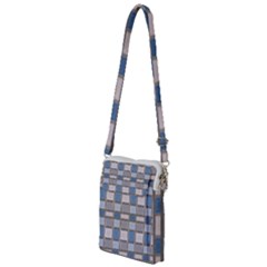 Abstract Seamless Fabric Blue Multi Function Travel Bag