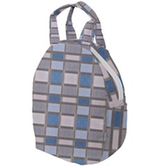 Abstract Seamless Fabric Blue Travel Backpacks