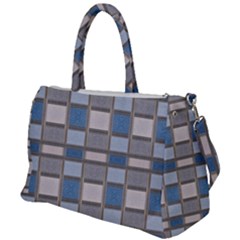 Abstract Seamless Fabric Blue Duffel Travel Bag