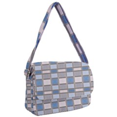 Abstract Seamless Fabric Blue Courier Bag