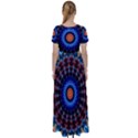 Rose Kaleidoscope Art Ornament High Waist Short Sleeve Maxi Dress View2