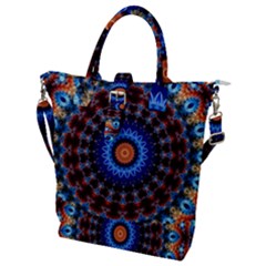 Rose Kaleidoscope Art Ornament Buckle Top Tote Bag