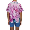 Art Painting Flowers Peonies Pink Kids  Short Sleeve Swimwear View2