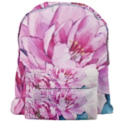 Art Painting Flowers Peonies Pink Giant Full Print Backpack