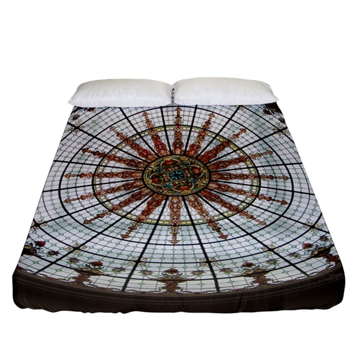 Dome Glass Architecture Glass Dome Fitted Sheet (California King Size)