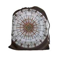 Dome Glass Architecture Glass Dome Drawstring Pouch (xxl) by Wegoenart