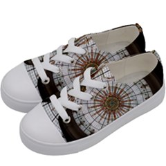 Dome Glass Architecture Glass Dome Kids  Low Top Canvas Sneakers by Wegoenart