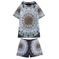 Dome Glass Architecture Glass Dome Kids  Swim Tee And Shorts Set