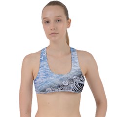 Coast Beach Shell Conch Water Criss Cross Racerback Sports Bra by Wegoenart