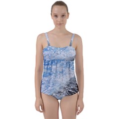 Coast Beach Shell Conch Water Twist Front Tankini Set by Wegoenart