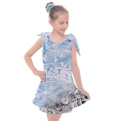 Coast Beach Shell Conch Water Kids  Tie Up Tunic Dress by Wegoenart