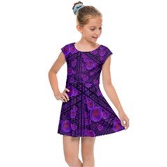 Spheres Combs Structure Regulation Kids Cap Sleeve Dress by Wegoenart