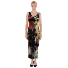 Ara Bird Parrot Animal Art Fitted Maxi Dress