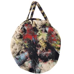 Ara Bird Parrot Animal Art Giant Round Zipper Tote by Wegoenart