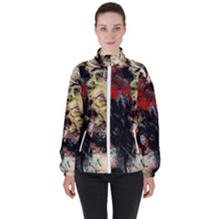 Ara Bird Parrot Animal Art High Neck Windbreaker (women)