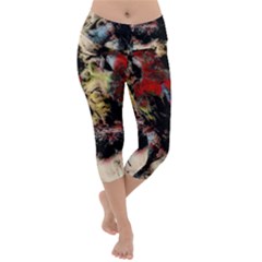 Ara Bird Parrot Animal Art Lightweight Velour Capri Yoga Leggings