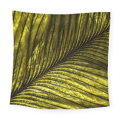 Feather Macro Bird Plumage Nature Square Tapestry (large) by Wegoenart