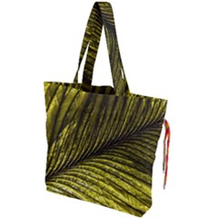 Feather Macro Bird Plumage Nature Drawstring Tote Bag