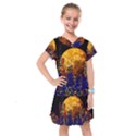 Skyline Frankfurt Abstract Moon Kids  Drop Waist Dress View1