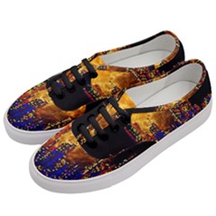 Skyline Frankfurt Abstract Moon Women s Classic Low Top Sneakers by Wegoenart