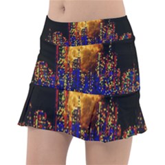 Skyline Frankfurt Abstract Moon Tennis Skirt