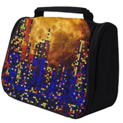 Skyline Frankfurt Abstract Moon Full Print Travel Pouch (big)