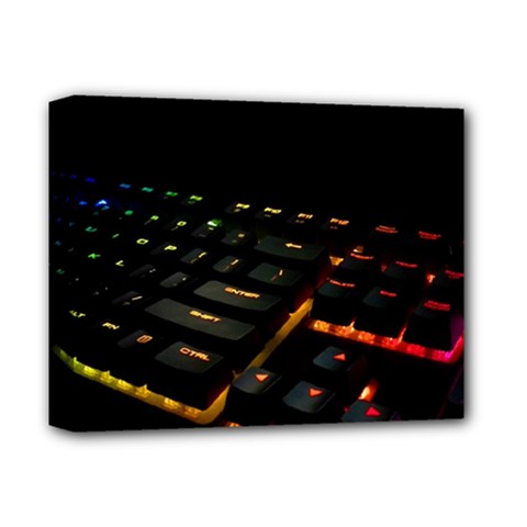 Keyboard Led Technology Deluxe Canvas 14  X 11  (stretched) by Wegoenart