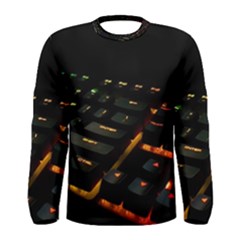 Keyboard Led Technology Men s Long Sleeve Tee by Wegoenart