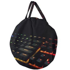 Keyboard Led Technology Giant Round Zipper Tote by Wegoenart