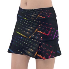 Keyboard Led Technology Tennis Skirt by Wegoenart