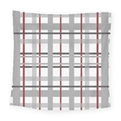 Fabric Plaid Grey Gray Burgundy Square Tapestry (large) by Wegoenart