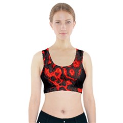 Lava Planet Space Universe Fire Sports Bra With Pocket