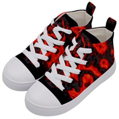 Lava Planet Space Universe Fire Kid s Mid-top Canvas Sneakers by Wegoenart