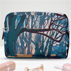 Forest Artwork Card Greeting Woods Make Up Pouch (medium)