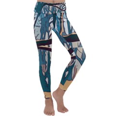 Forest Artwork Card Greeting Woods Kids  Lightweight Velour Classic Yoga Leggings