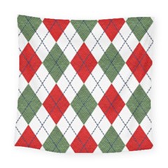 Red Green White Argyle Navy Square Tapestry (large) by Wegoenart