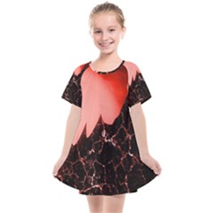 Sci Fi Red Fantasy Futuristic Kids  Smock Dress