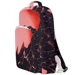 Sci Fi Red Fantasy Futuristic Double Compartment Backpack by Wegoenart