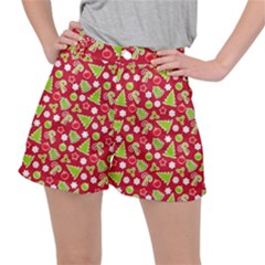 Christmas Paper Scrapbooking Pattern Stretch Ripstop Shorts by Wegoenart