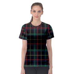 Plaid Tartan Checks Pattern Women s Sport Mesh Tee