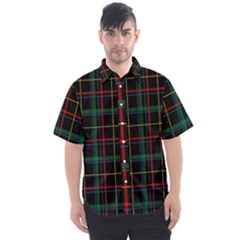 Plaid Tartan Checks Pattern Men s Short Sleeve Shirt