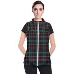 Plaid Tartan Checks Pattern Women s Puffer Vest by Wegoenart