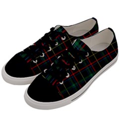 Plaid Tartan Checks Pattern Men s Low Top Canvas Sneakers by Wegoenart