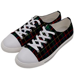 Plaid Tartan Checks Pattern Women s Low Top Canvas Sneakers by Wegoenart