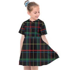 Plaid Tartan Checks Pattern Kids  Sailor Dress by Wegoenart