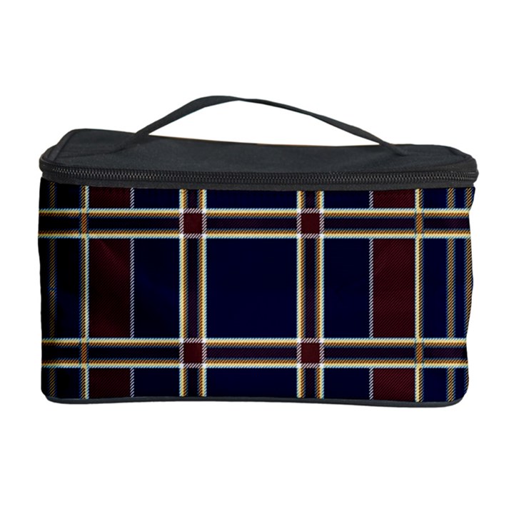 Plaid Tartan Scottish Navy Gold Cosmetic Storage