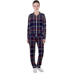 Plaid Tartan Scottish Navy Gold Casual Jacket And Pants Set